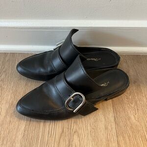 3.1 Phillip Lim black leather mules slides 37.5
